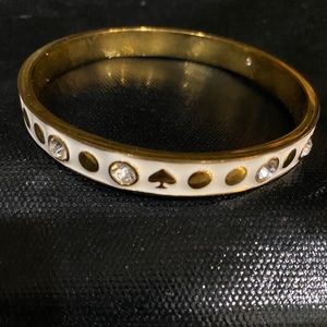 Gorgeous Kate Spade white bangle w/gold accents